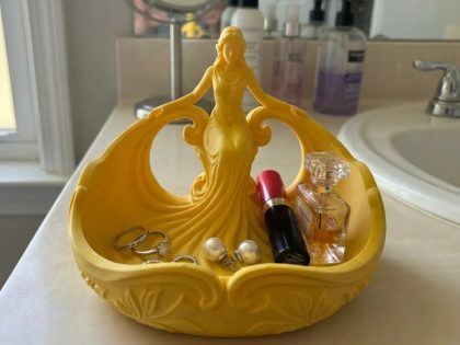 Art Nouveau Tanrıça Takı Tepsisi