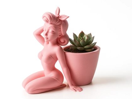Retro Pin-Up Sukulent Saksısı