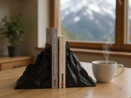 Minimalist Dağ Kitap Tutucu Seti