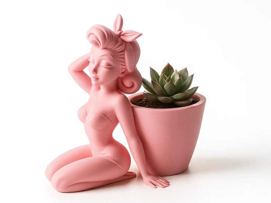 Retro Pin-Up Sukulent Saksısı