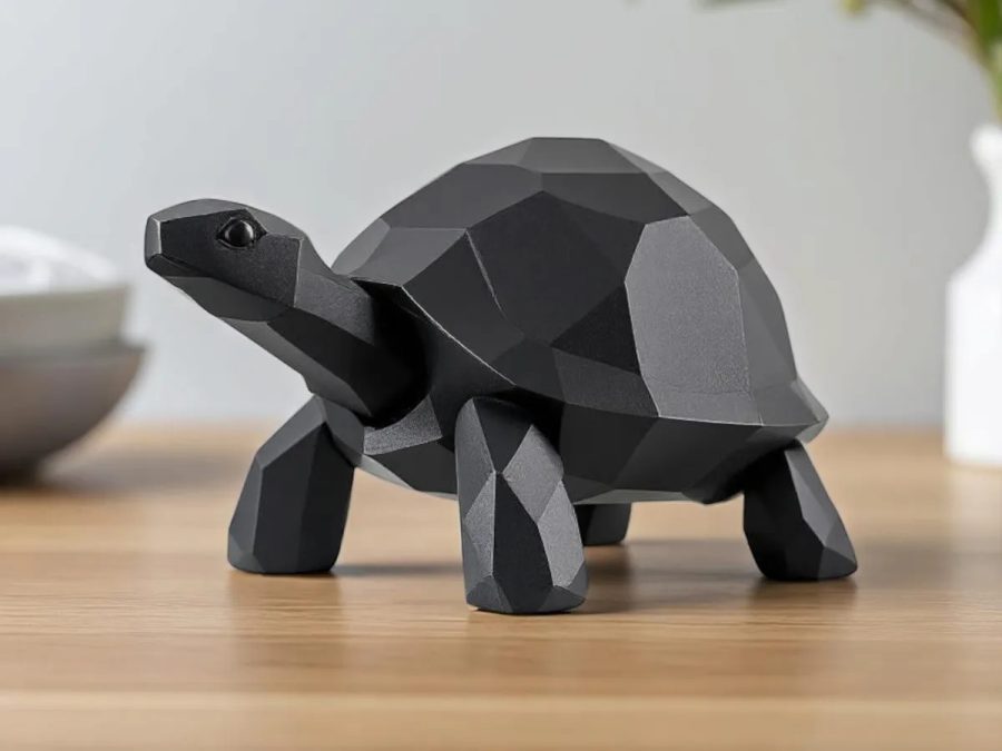 Yürüyen Low Poly Kaplumbağa